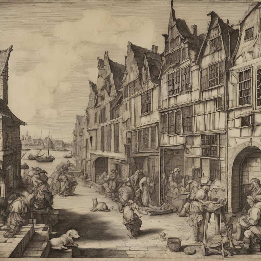 Λεπτομέρεια από το έργο τέχνης "Η Αλήθεια της Τέχνης μέσω του Δημιουργού" με παραδοσιακή αισθητική και ιστορική αναπαράσταση, αναδεικνύοντας την δημιουργική διαδικασία.